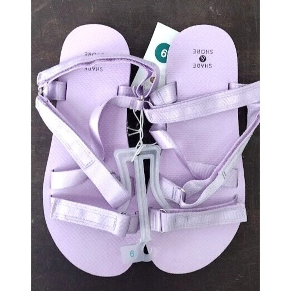 Shade‎ Shore Kids Lavender Sport Sandals Size 9 Adjustable Straps